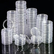 100 stuks 30mm transparante muntcapsulehouder opbergdoos voor munten, medailles, verzamelboxen en capsules