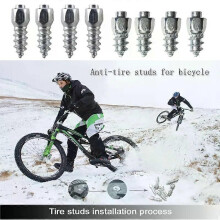 100 pezzi di chiodi a vite antiscivolo riutilizzabili per ruote di motociclette, pneumatici da neve,