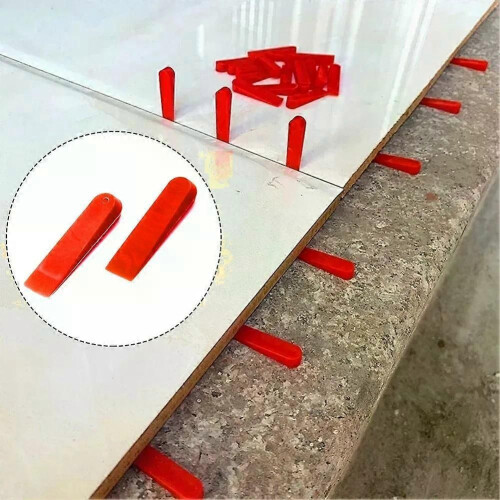 100Pcs PE Tile Spacers Reusable Positioning Clips Wall Flooring Tiling Wedge Tool Spacers Locator Leveler