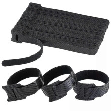 100pcs Releasable Cable Organizer Ties Mouse Earphones Wire Management Nylon Cable Ties Reusable Loop