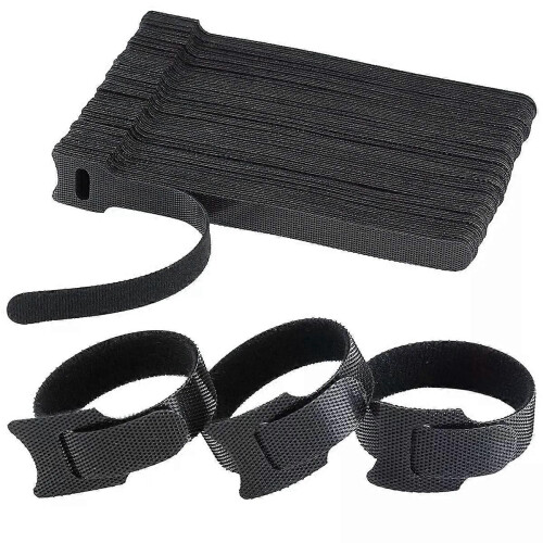 100pcs Releasable Cable Organizer Ties Mouse Earphones Wire Management Nylon Cable Ties Reusable Loop