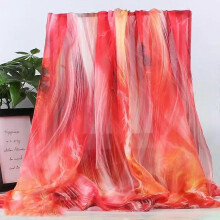 100x150cm Chiffon stof Zachte semi-transparante gradiënt printstof Sjaals Hanfu doorschijnende jurk