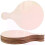 10 tablas de cortar redondas de madera con mango, sin terminar, para bricolaje, mini bandejas de madera 1