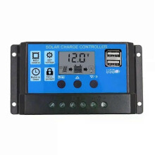 10A/20A/30A Automatische zonnelaadregelaar PWM Dubbele USB-uitgang Zonnepaneelladerregelaar 12V24V