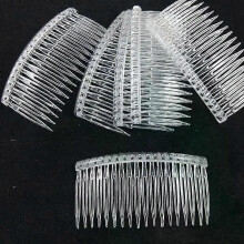 10 Teile/satz Braut Tiara Schleier Kamm Kunststoff Schwarz Weiß Transparent Gabel Kämme Frauen Mädchen