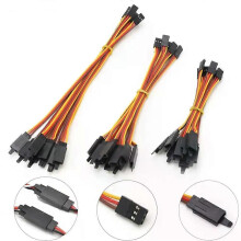 10 STUKS 100 /150 / 200 / 300 / 500 / 1000mm Anti-losse 60 kern Servo Verlengkabel Draadkabel voor RC