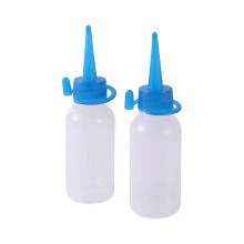 10 stuks 30 ml plastic knijp-applicatorfles, lege schaal, maatbeker, vloeibare smeerolie