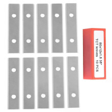 10 stuks omkeerbare hardmetalen snijbladen, vervangingsbladen 50x12x15mm, rechthoekige verfkrabberbladen