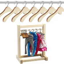 10 pezzi di accessori per guardaroba da 12 cm in legno antiscivolo salvaspazio mini gancio per bucato
