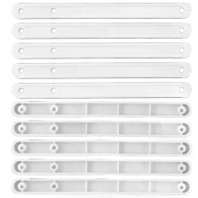10 guide per cassetti in plastica da 180/235/298 mm, guide di ricambio per cassetti, colore bianco/nero/marrone