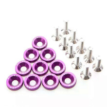 10 pezzi M6 JDM viti esagonali modificate per paraurti, rondelle, viti concave, rondelle, targa