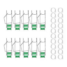 10 ganci per piantare pomodori, rulli con spago, clip di supporto per verdure in serra, kit per traliccio