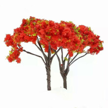 10 piezas de plástico modelo tren artificial miniatura árbol paisaje decoración ferrocarril edificio