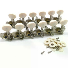 Meccaniche cromate per chitarra acustica a 12 corde, 6L e 6R, strumenti per chitarra acustica