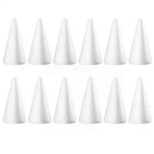 12 conos de torre, manualidades de conos a granel, formas de conos de poliestireno, conos pequeños