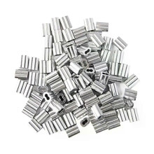 120x alumiininen puristuslenkkiholkki halkaisijaltaan 2 mm vaijerille ja kaapelille