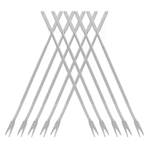 10Pcs Stainless Steel Multipurpose Nut Fork Crab Cracker Seafood Tool Kitchen Gadgets Walnut Fork Lobster
