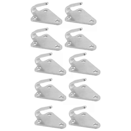 10Pcs Three-Hole Waterproof Tarpaulin Hook Trailer Connecting Net Hook Hook Iron Plate Hook Suitable