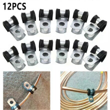12 stuks metalen P-clips met rubberen voering voor bedrading, slangklem Mikalor Camper hydraulische