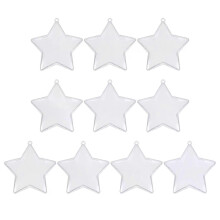 10pcs Transparent Pentacle Cases Candy Storage Boxes Refillable Goody Holder Creative Gift Container