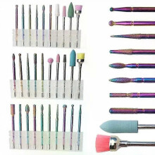 10 pezzi di frese in tungsteno per manicure, accessori per trapano per unghie in carburo, punte, strumenti