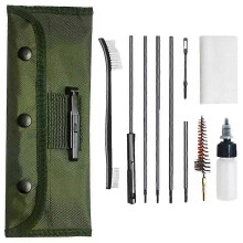 Set da 12 pezzi di spazzole per la pulizia delle pistole, pistole e fucili con custodia, set di spazzole