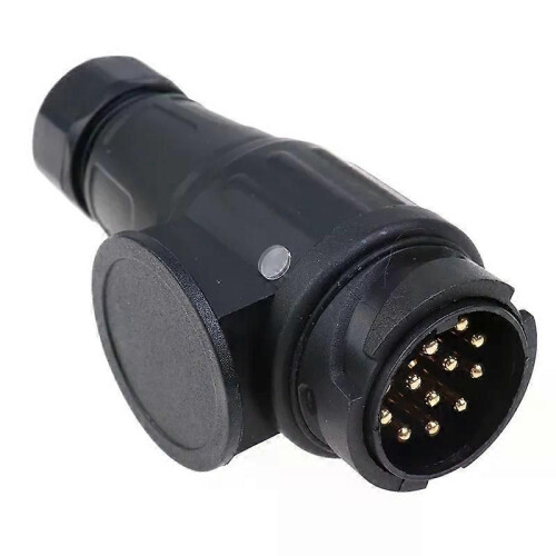 12V 13 Pin Trailer Plug Durable 13 Pole Electrical Caravan Wiring Connector Towing Bar Socket Adapter