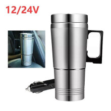 Tazza termica per auto da 12 V e 24 V, 300 ml, in acciaio inox, bollitore elettrico, per acqua, caffè