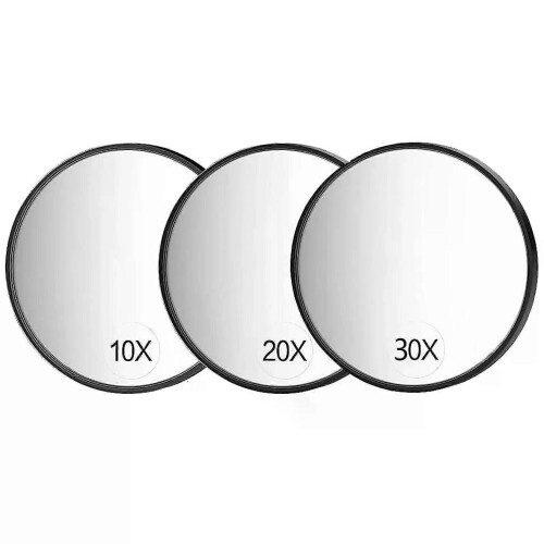 10x /20x /30X Magnifying Mirror Small Magnification Mirror with Suction Cup For Plucking Eyebrows Removing