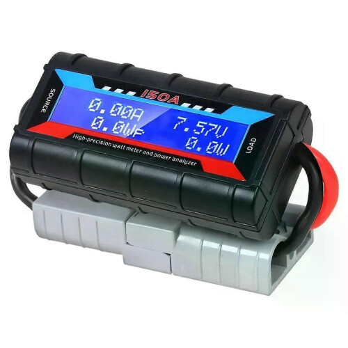 150A LCD Digital Amp Watt Meter Power Analyzer Solar Caravan Meter för Anderson Plug Tool Biltillbehör