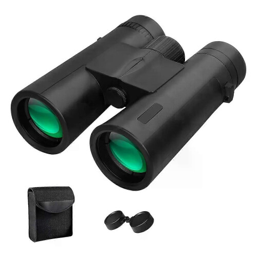 12x42 High Power Binoculars with Phone Adapter Waterproof Low Light Vision Binoculars for Bird Watching