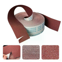 Fogli abrasivi per lucidatura in carta vetrata rossa 10x100cm, grana 80, 100, 120, 150, 180, 240, 320,