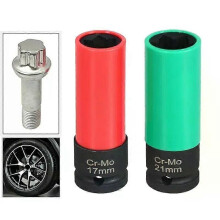 17mm 21mm yleispyörän lukkomutterin irrotushylsyavain Mercedes Benz S-sarjan varkaudenesto irrotukseen