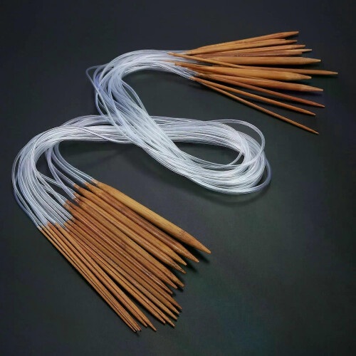 18 st/set 2-10 mm bambu & plast rund sticka 100 cm stickor för sömnad Slitstark