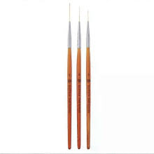 Pennello per nail art da 15/20/25 mm, 3 pezzi, pennello ultra fine con manico in legno, penna da disegno