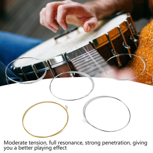 High Quality Stainless Steel Banjo Strings 5 Strings for Clear High Notes 2