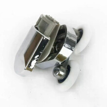 1 Paar Duschtürrollen oben und unten, Zwillingsrad, 25 mm, für 12–14 mm Glas