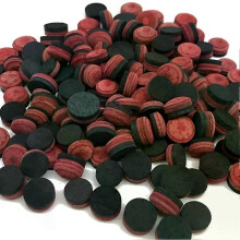 1PC 11/12/14MM Schwarz Rot Laminiert Leder Rot Pool Queue Spitze Chinesisch Englisch Amerikanischen