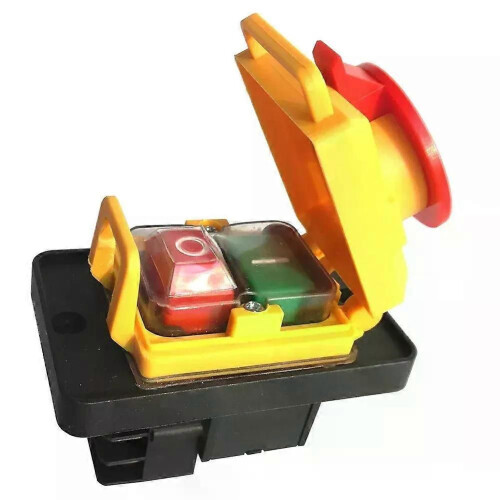 1pc 220V 6 Pins Pushbutton Switch Industrial Waterproof Electromagnetic Push Button Switch For KJD22