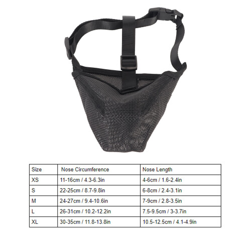 Mesh Dog Muzzle with Adjustable Straps for Barking & Licking Breathable Medium 1