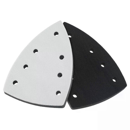 1pc Sanding Pad Replacement Backup Plate Triangular PU Foam Sanding Pad 7 Hole Sandpaper Backing Pad