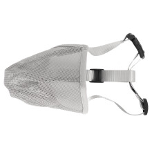 Hundemaske Atmungsaktiv, Verstellbar, Zum Verhindern von Beißen und Kauen, Haustier-Maske aus Mesh, Für Training im Freien, Grau, Größe L