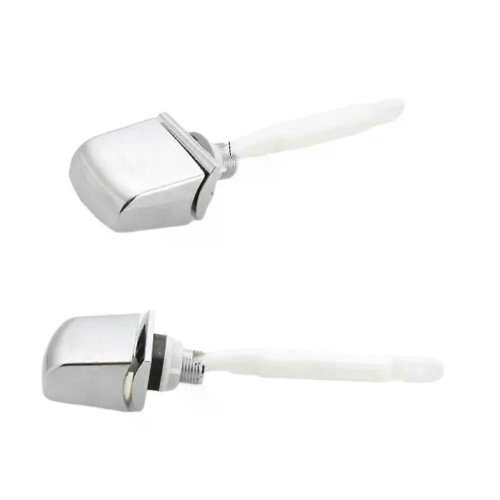 1pc Universal Toilet Flush Lever Switch Button Side Front Tank Replacement Push Button ABS Chrome Bathroom
