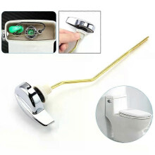 1 stuk universele toiletspoelhendel met chromen afwerking, toilethendel, badkamertoiletaccessoires