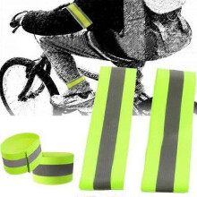 1 tira reflectante para ciclismo, vendaje elástico, brazalete de advertencia, pulsera reflectante, cinta