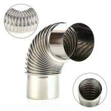 1pcs 60/70/80mm Stainless Steel 90 Degree Elbow Pipe Chimney Liner Bend 90 Multi Flue Stove Pipe Vents