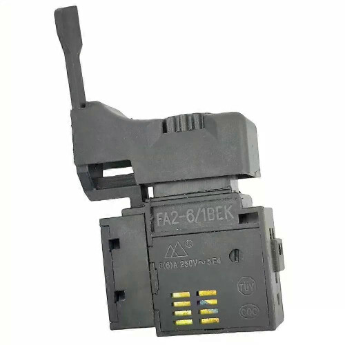 1Pc FA2-6/1BEK 6A 250VAC5E4 Lock on Power Tool Electric Drill Speed Control Trigger Switch