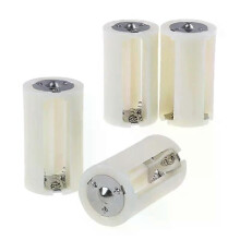 1 STUKS voor 3 AA-batterijen naar A-D-batterijadapterbehuizing, converter, schakelaar, eindkappen, batterijadapterconverter