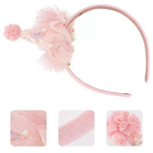 1pc Rosa Stern Geburtstag Stirnband Haar Spange Party Hut Folie Dekorative Kopfschmuck Haar Hoop Kostüm