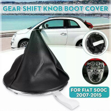 1 funda de cuero para palanca de cambios de coche, funda de piel sintética 55344016 para FIAT 500 500C